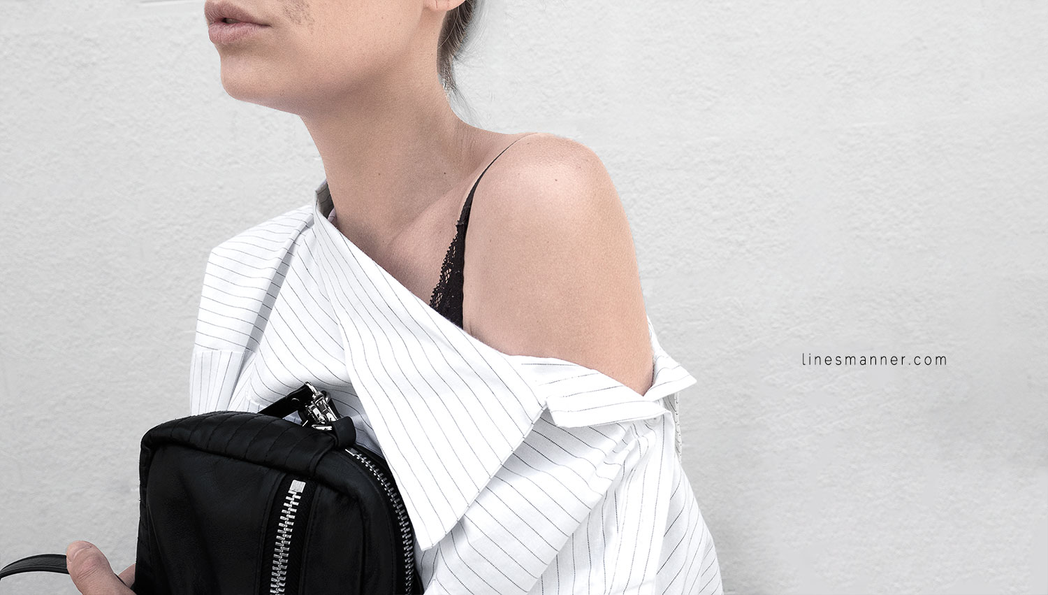 Lines-Manner-Simplicity-Off_shoulder-Monochrome-Noway_Monday-Details-Edgy6Backward-Sleek Statement_piece-Pinstripe-Business-Shirt-Minimal-Essentials-Outfit-Fashion-Minimal_fashion-Slides-Everlane-3