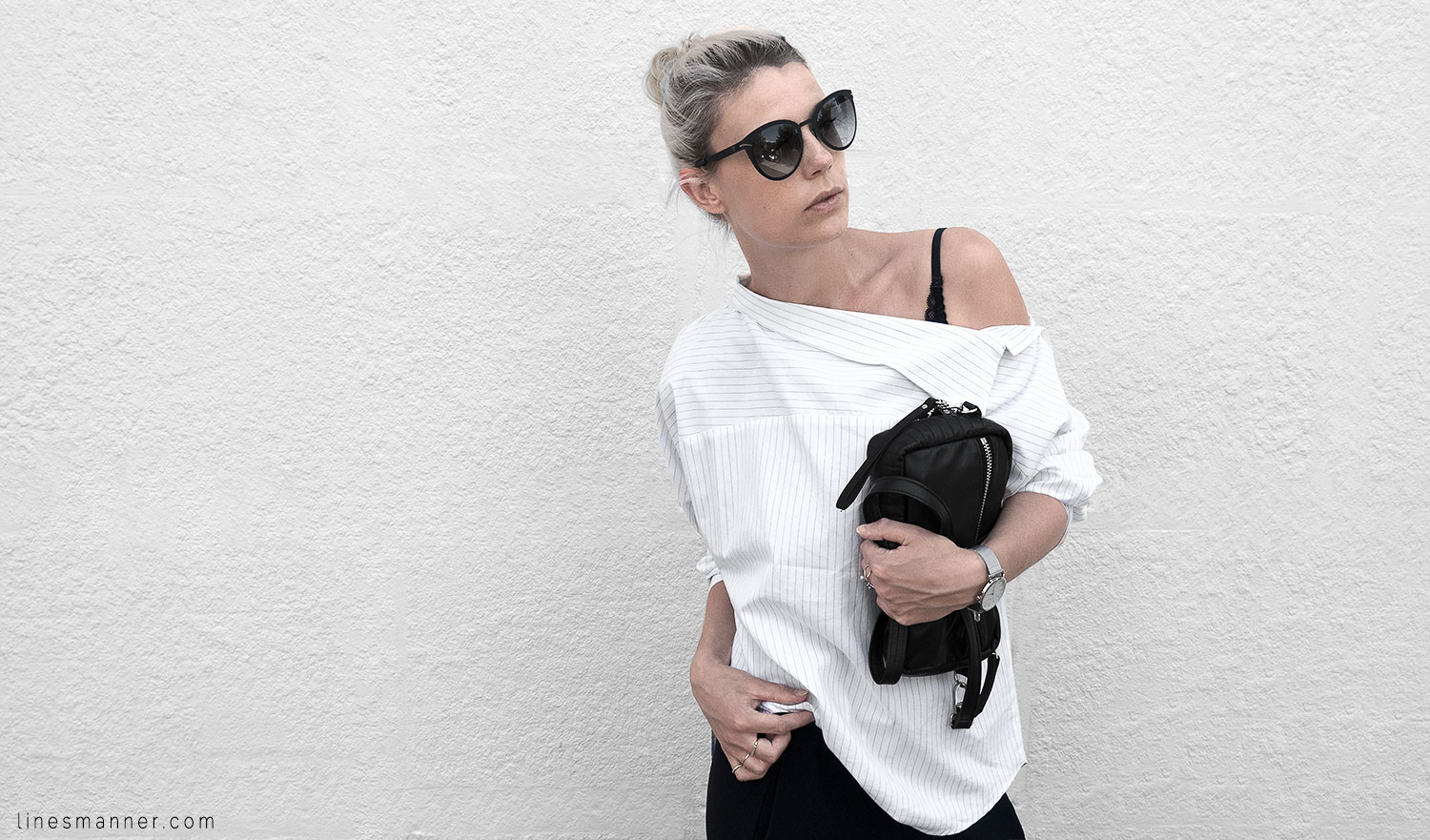 Lines-Manner-Simplicity-Off_shoulder-Monochrome-Noway_Monday-Details-Edgy6Backward-Sleek Statement_piece-Pinstripe-Business-Shirt-Minimal-Essentials-Outfit-Fashion-Minimal_fashion-Slides-Everlane-9
