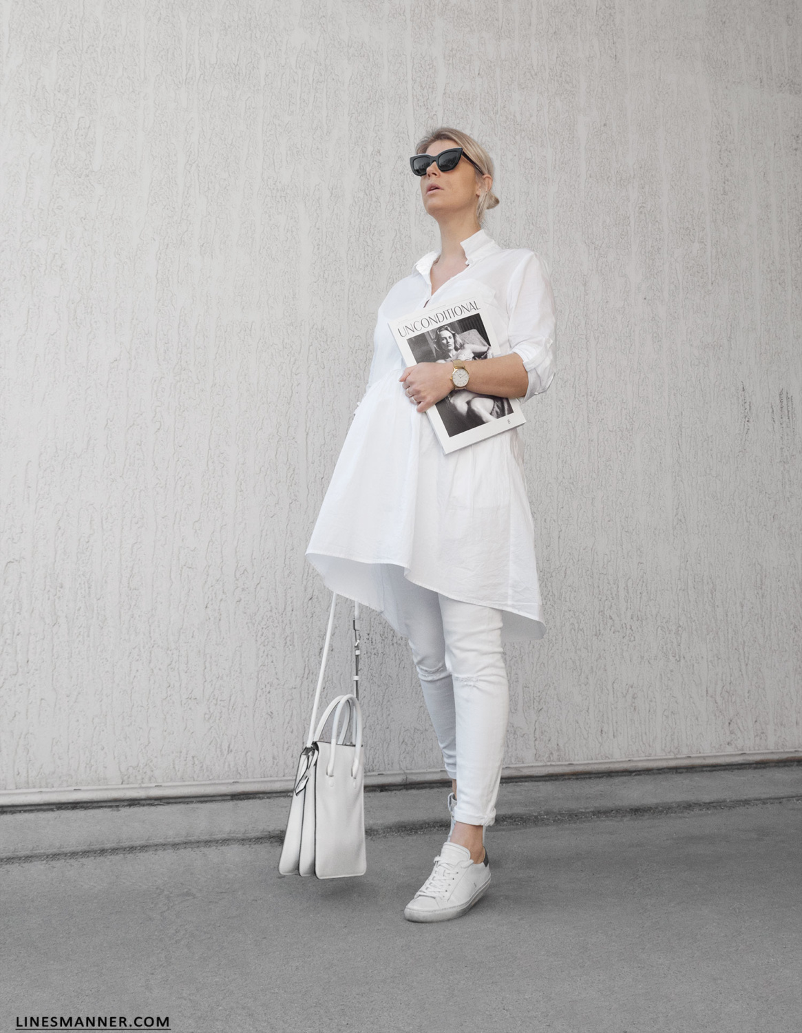 All White Everything⎮Pregnancy Style | Lines/Manner